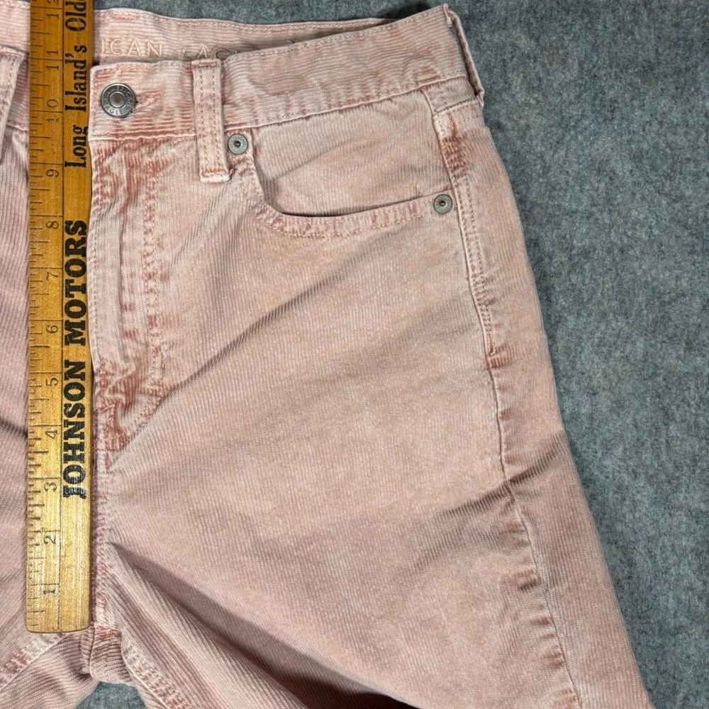 American Eagle Mom Jean Corduroy Super Stretch High Rise Pink Pants 4 Regular